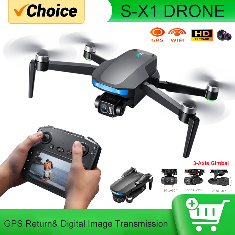 Drone Gimbal - Dron S-X1 MAX z GPS, wyposażony